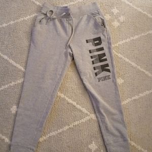 Victoria Secret PINK Cuffed Grey Sweatpants Small